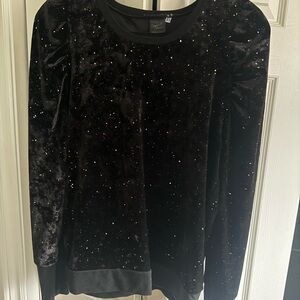 Black Velvet Galaxy Sparkle Sweater